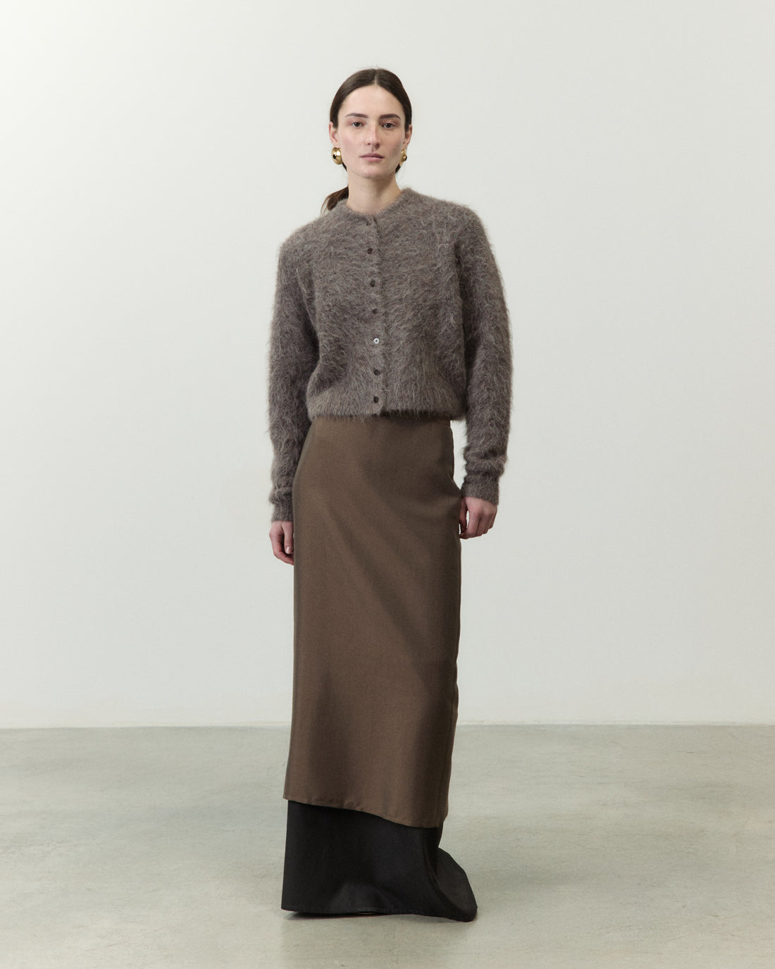 Alysi Brushed Crop Cardigan