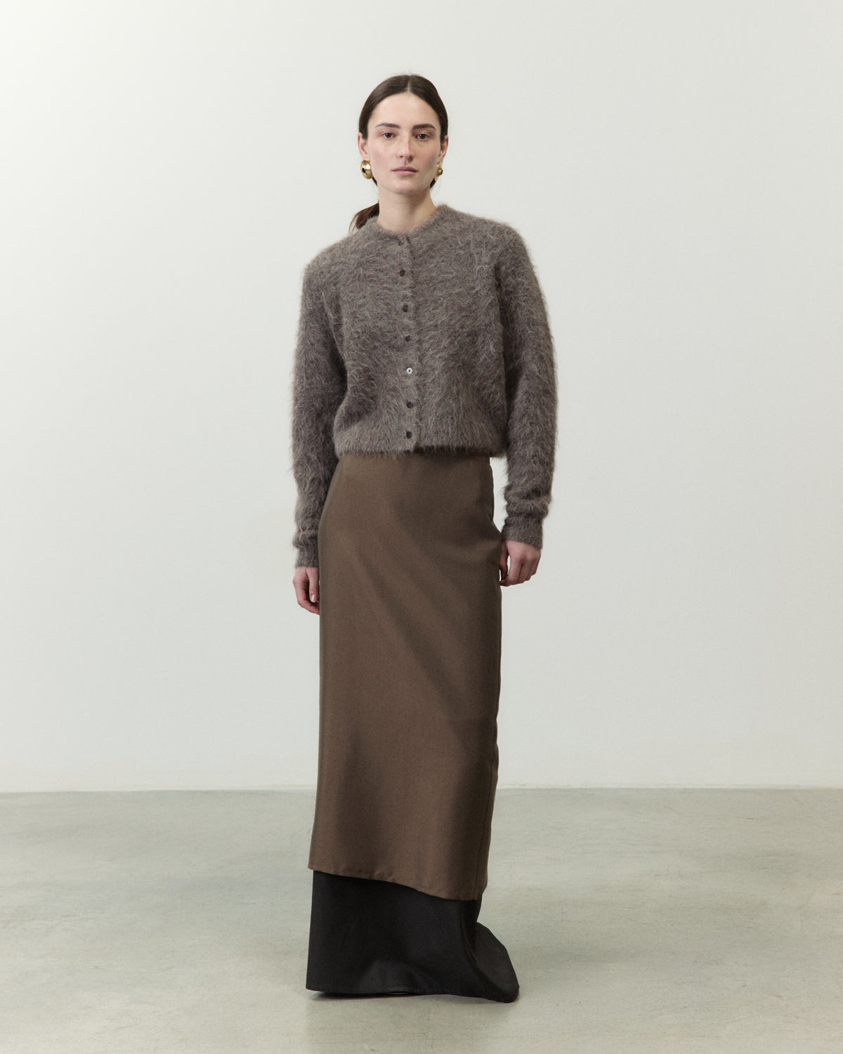 Alysi Brushed Crop Cardigan