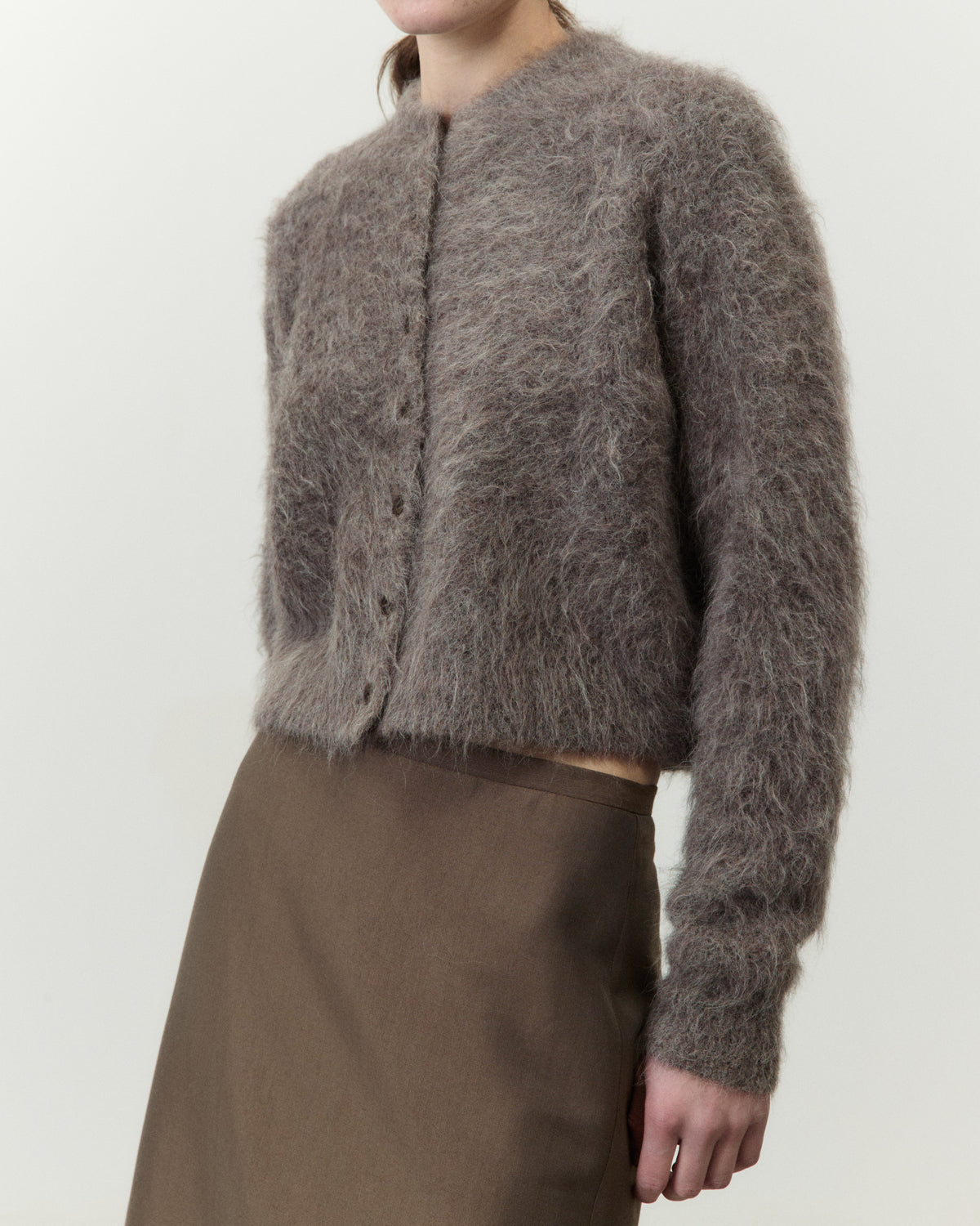 Alysi Brushed Crop Cardigan