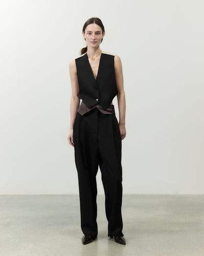 Alysi Cropped Wool Vest