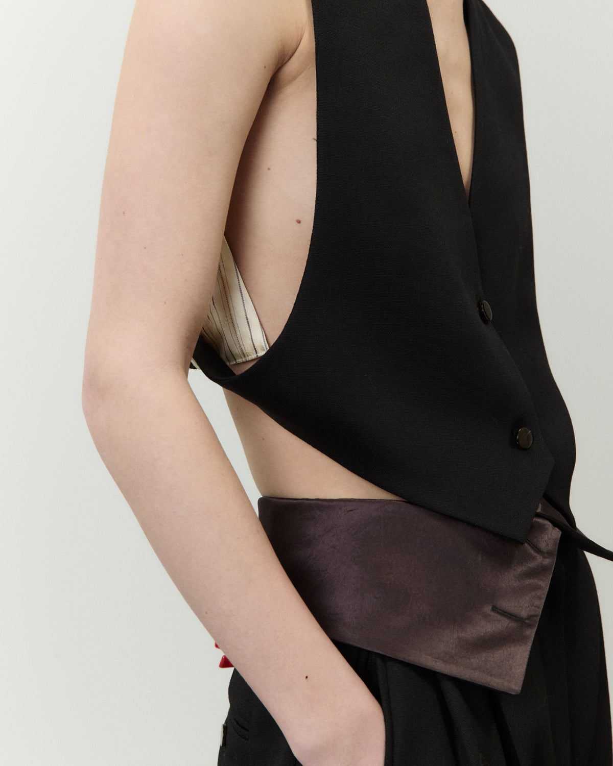 Alysi Cropped Wool Vest