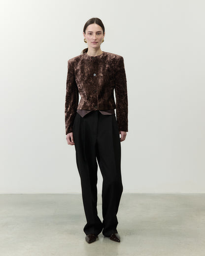 Alysi Crinkle Velvet Jacket