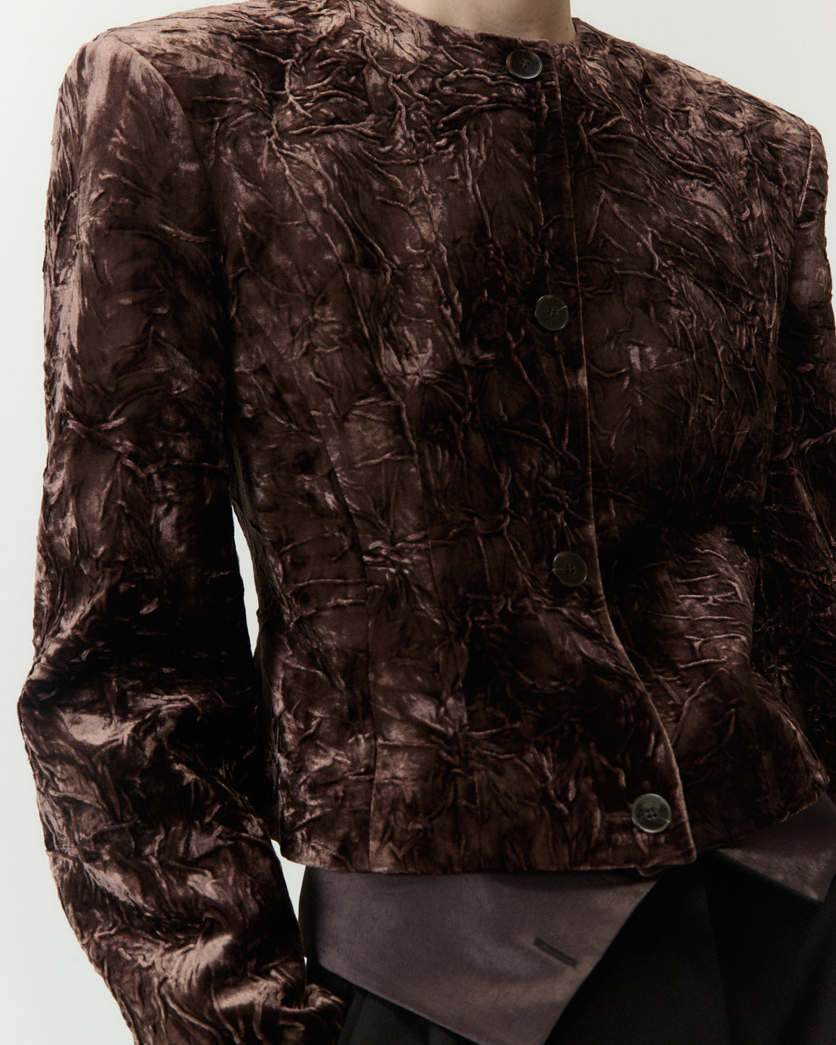 Alysi Crinkle Velvet Jacket