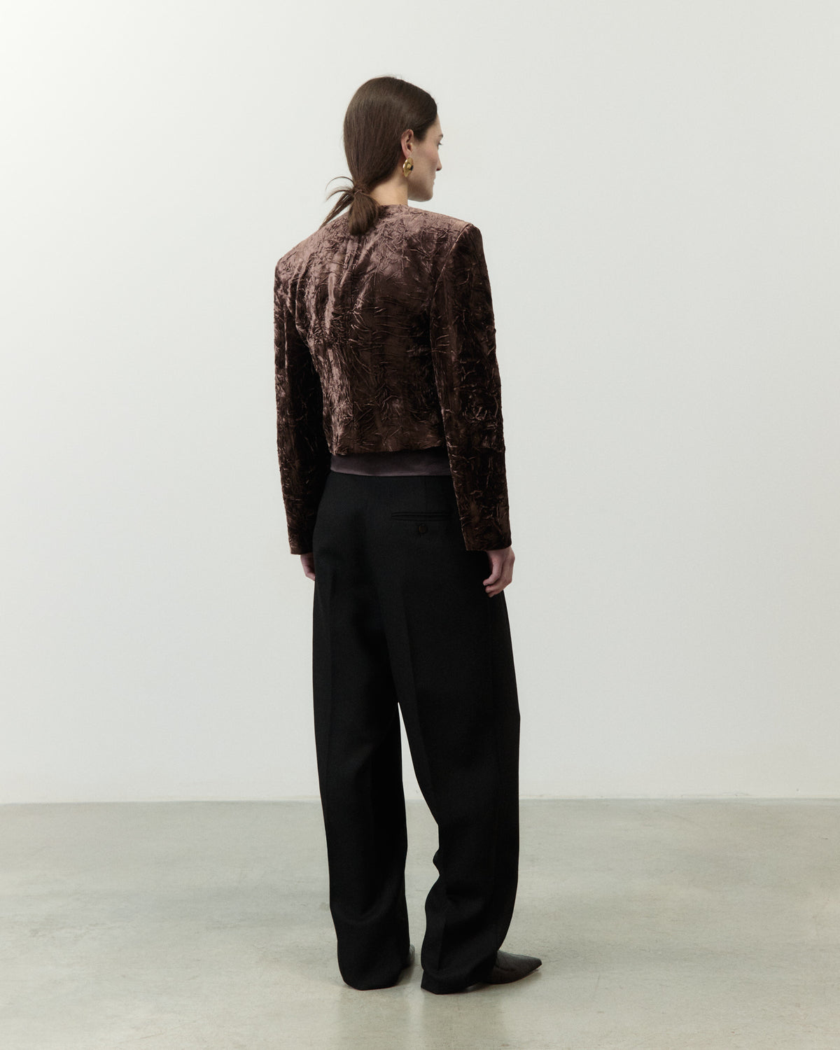 Alysi Crinkle Velvet Jacket