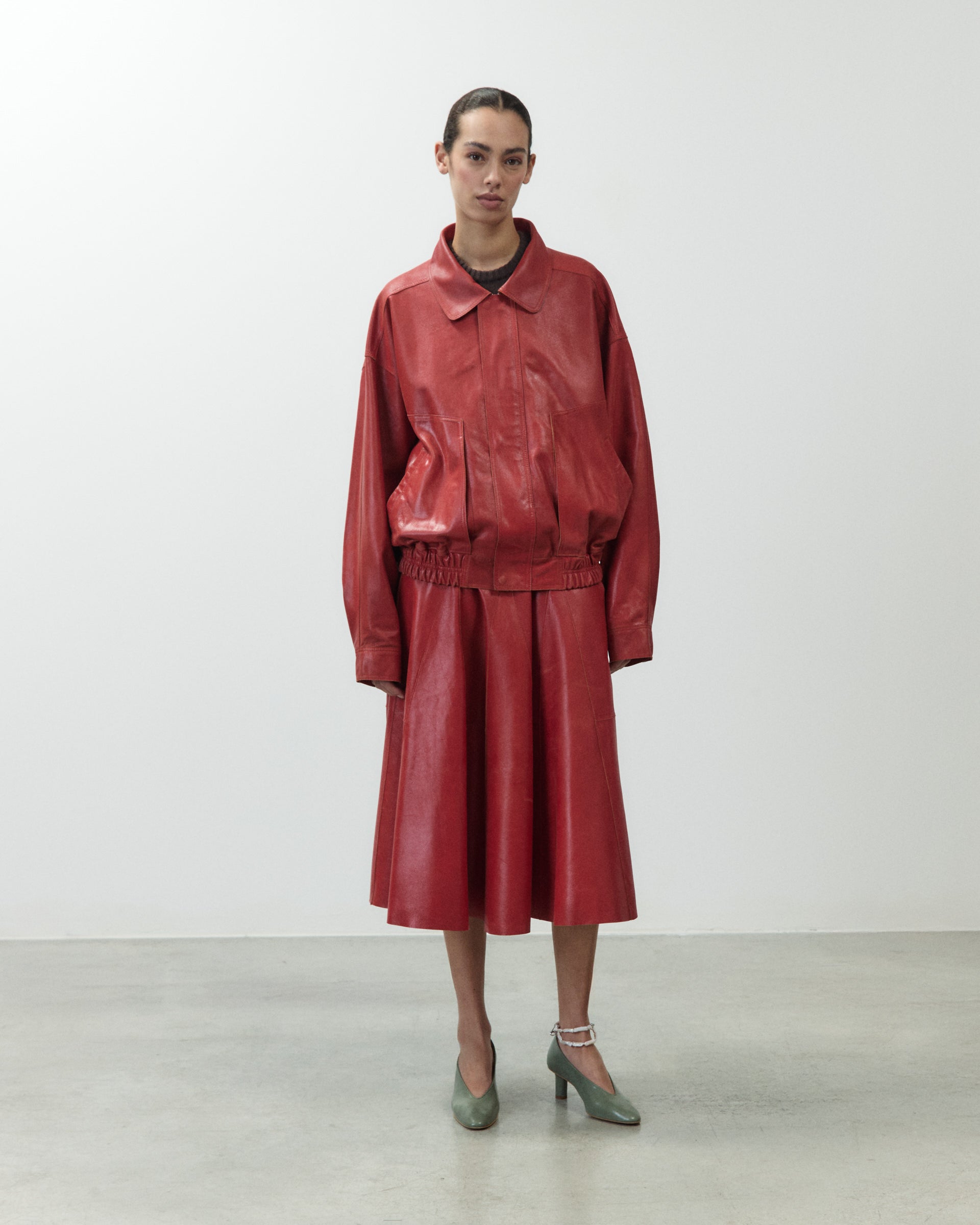 Alysi Heavy Leather Bomber Jacket