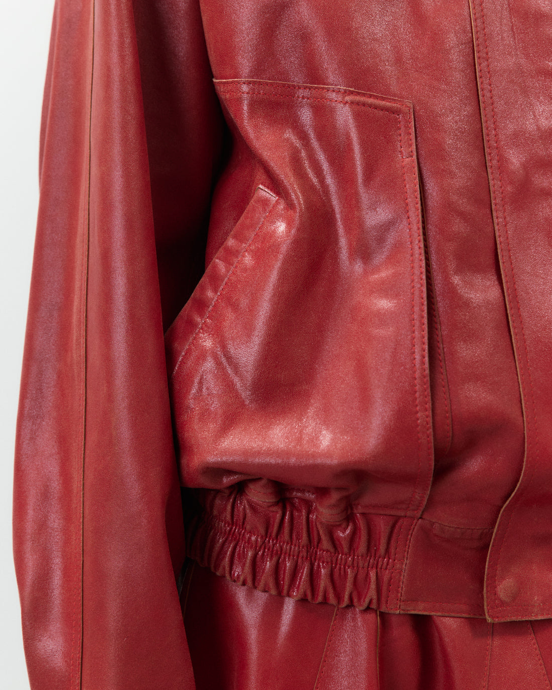 Alysi Heavy Leather Bomber Jacket