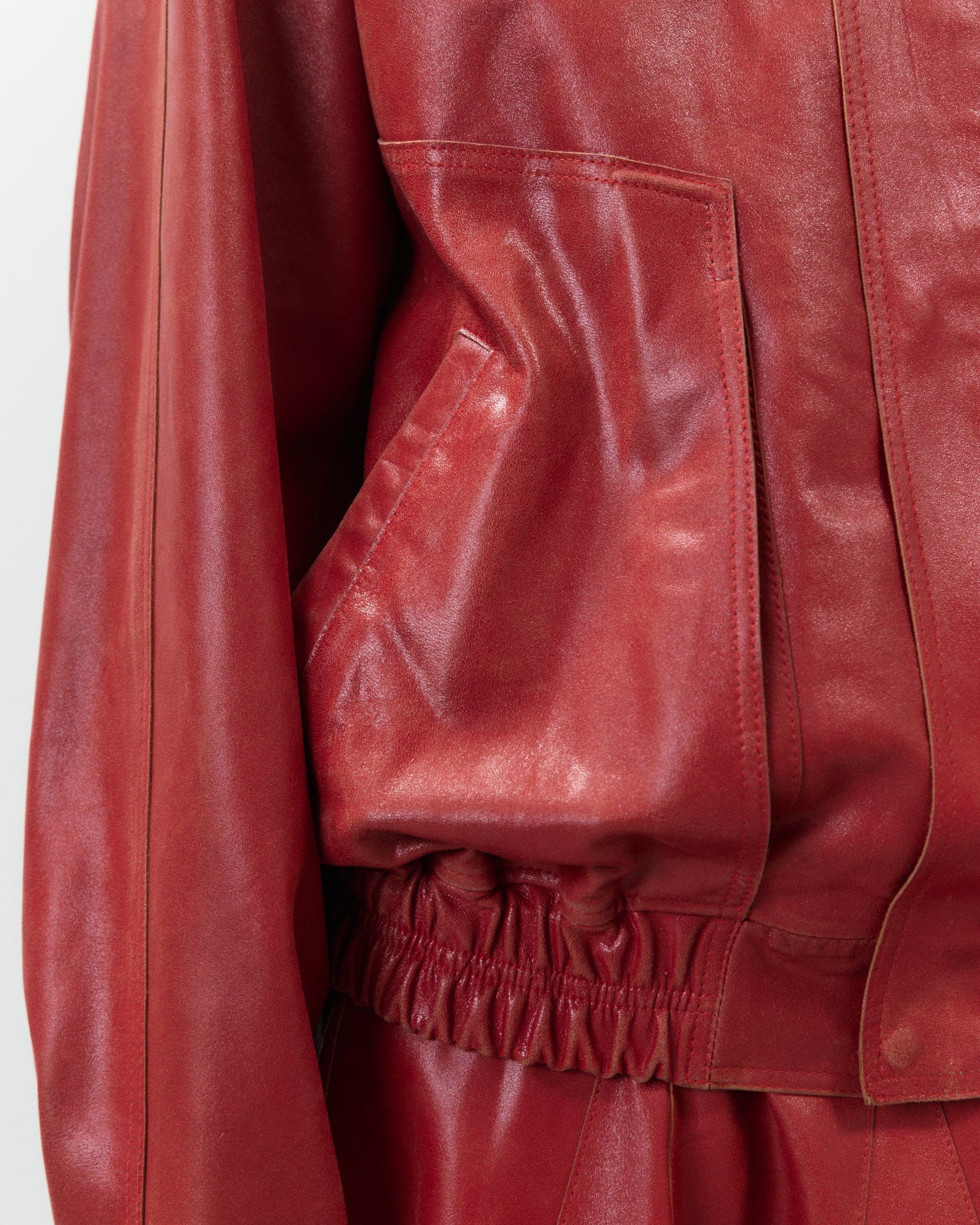 Alysi Heavy Leather Bomber Jacket