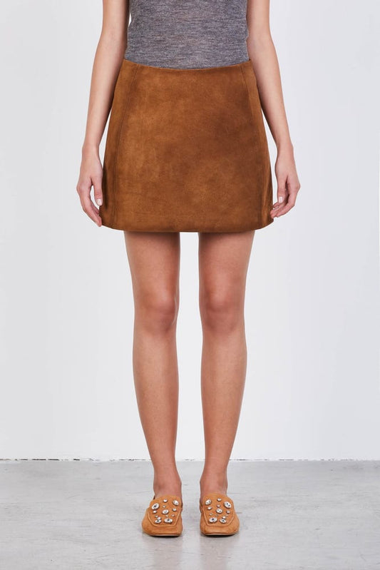 Alysi Suede Mini Skirt 254011