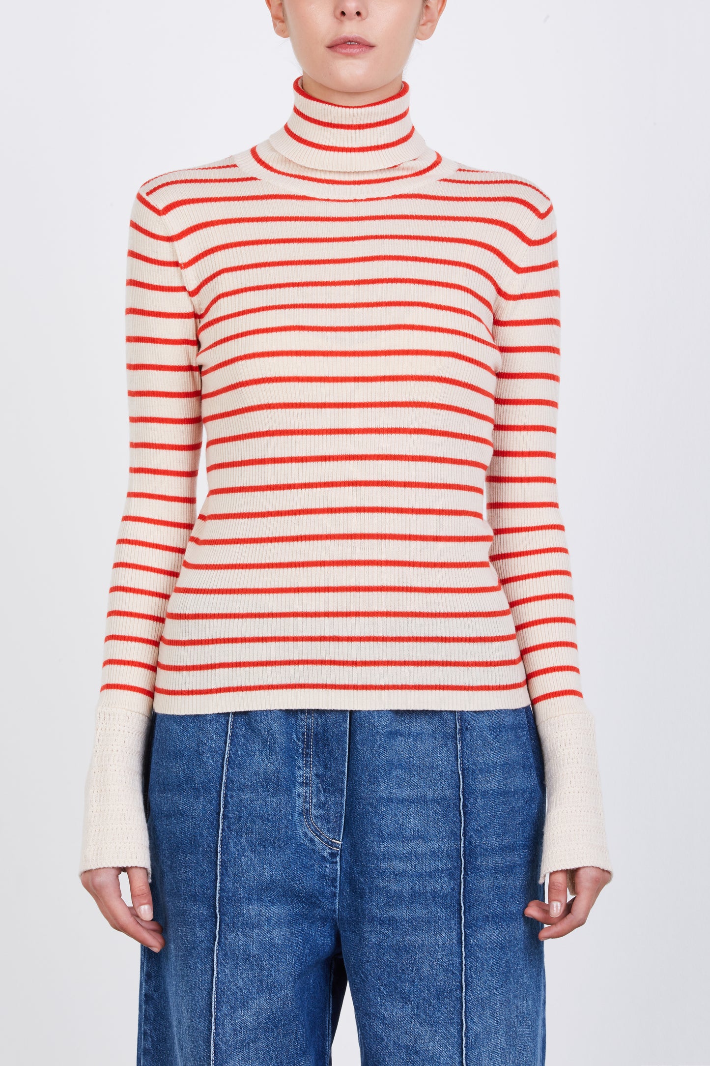 Alysi Striped Turtleneck 254404