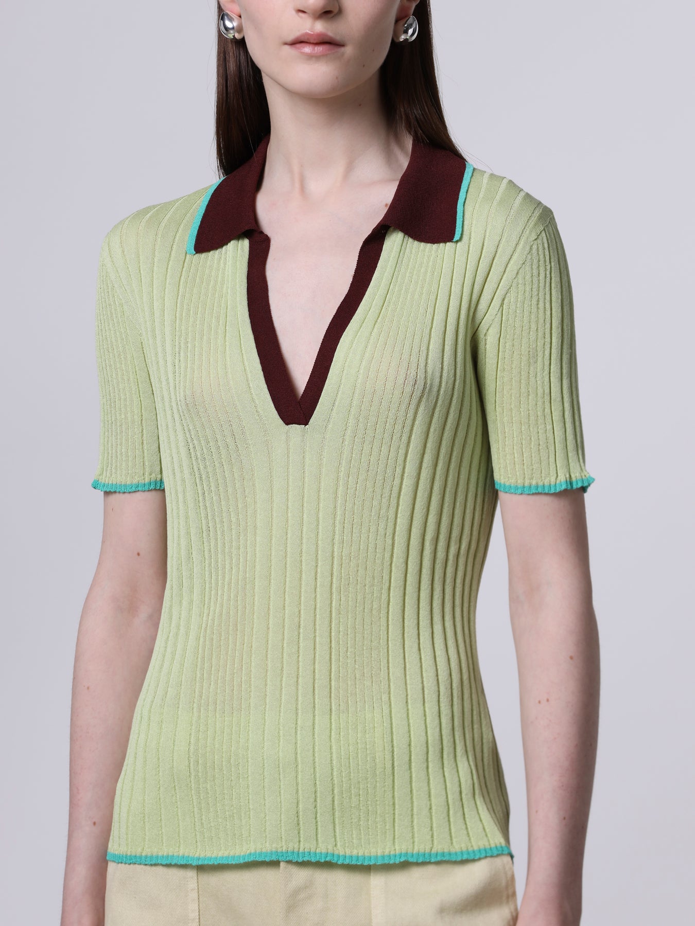 Roberto Collina Ribbed Polo