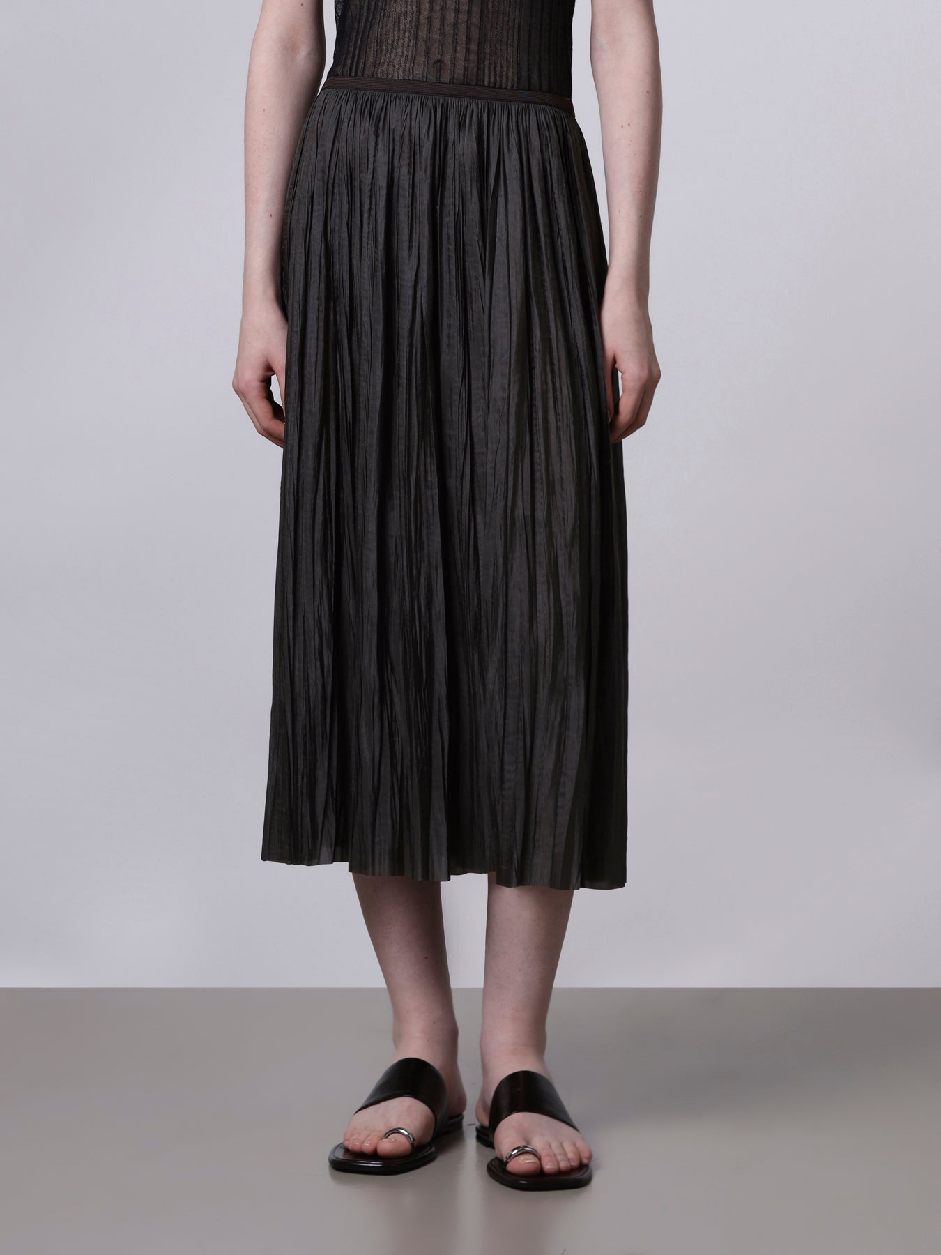 Roberto Collina Plisse Midi Skirt