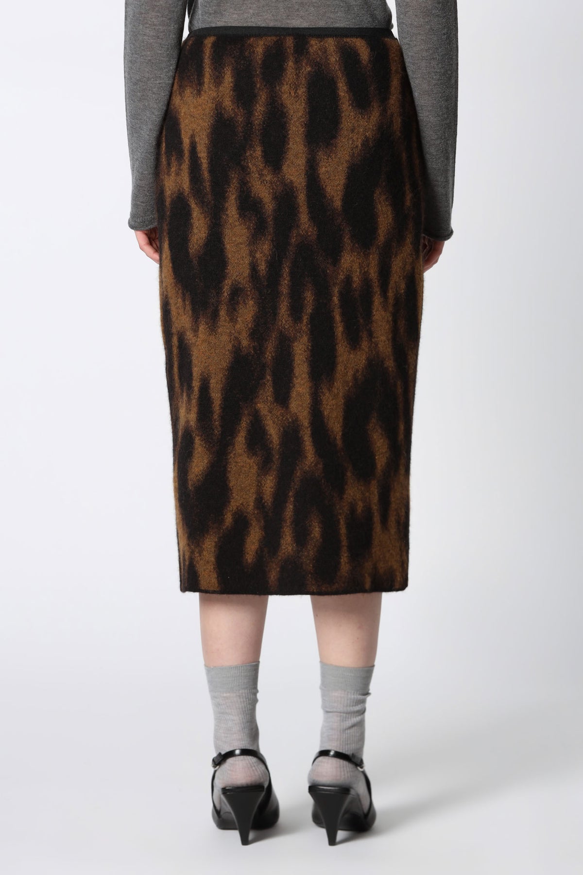 Roberto Collina Animal Print Jacquard Skirt