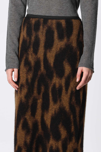 Roberto Collina Animal Print Jacquard Skirt
