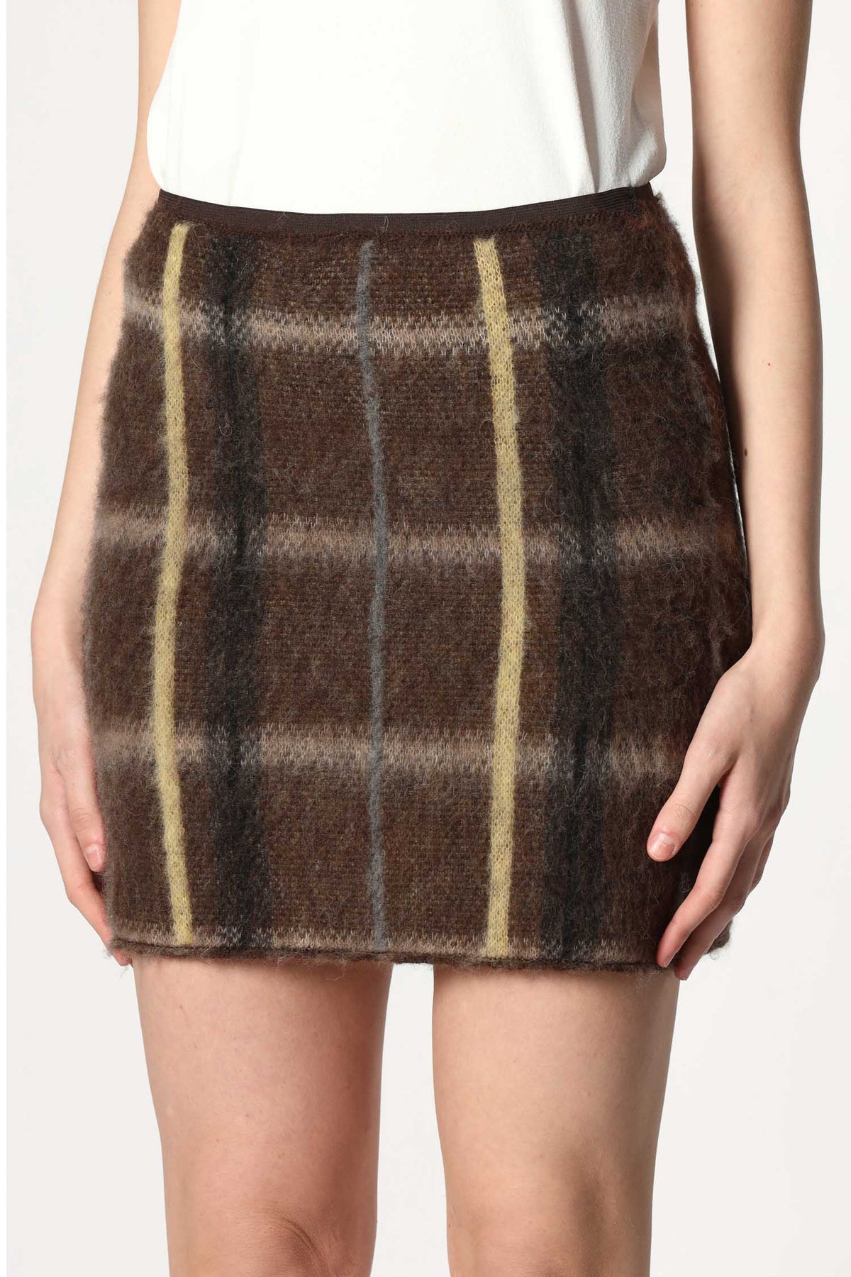 Roberto Collina Checked Mini Skirt