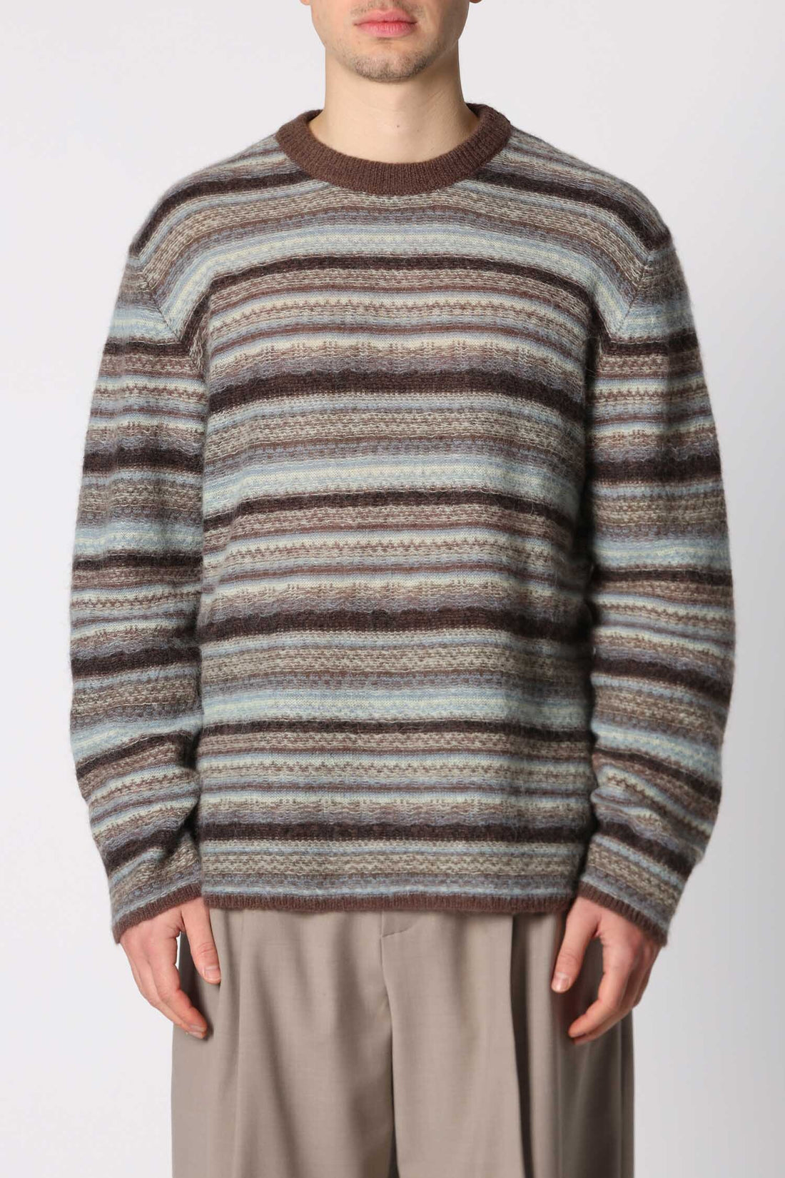 Roberto Collina Long Sleeve jacquard stripe