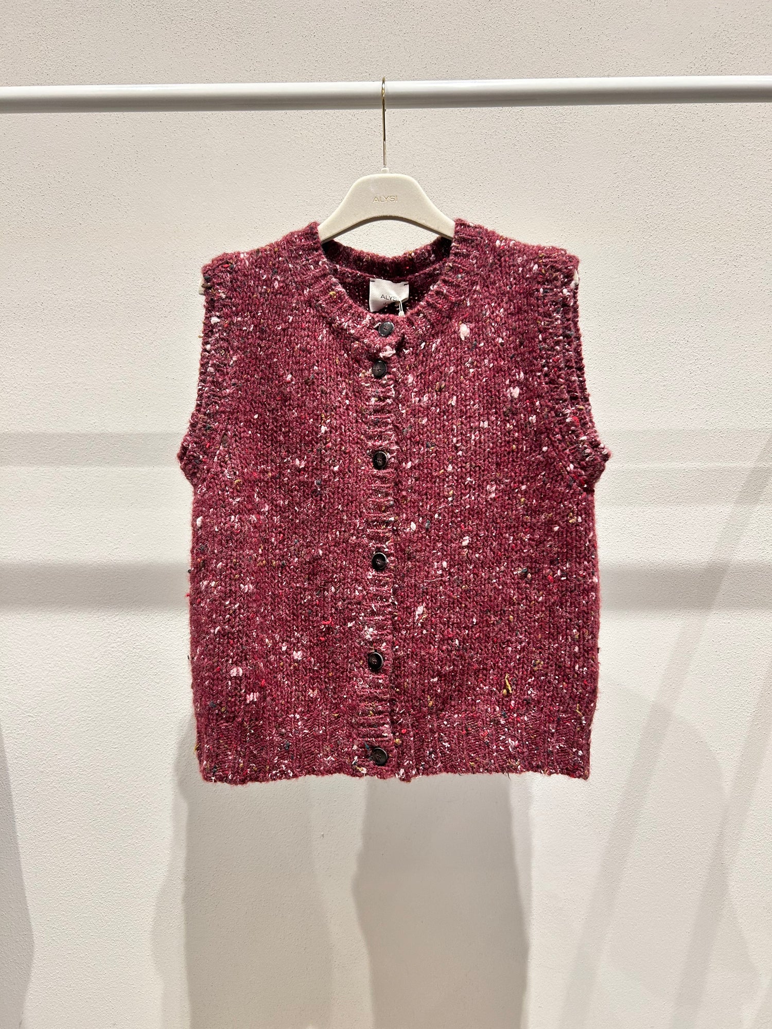 Alysi Knitted Tweed Vest
