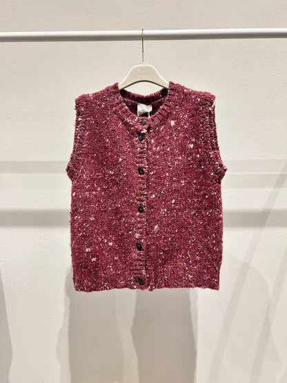 Alysi Knitted Tweed Vest