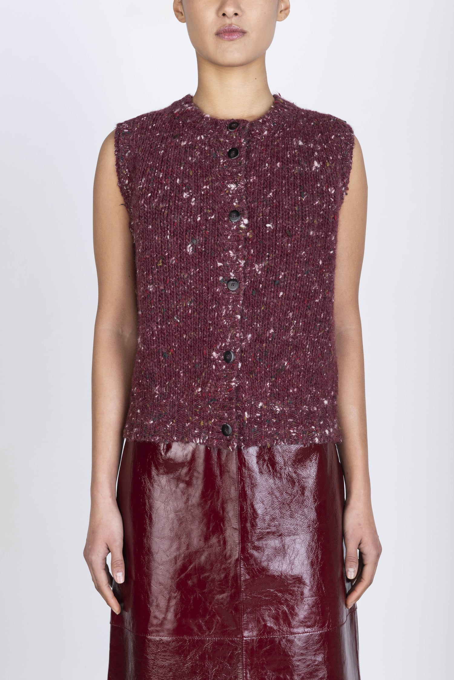 Alysi Knitted Tweed Vest