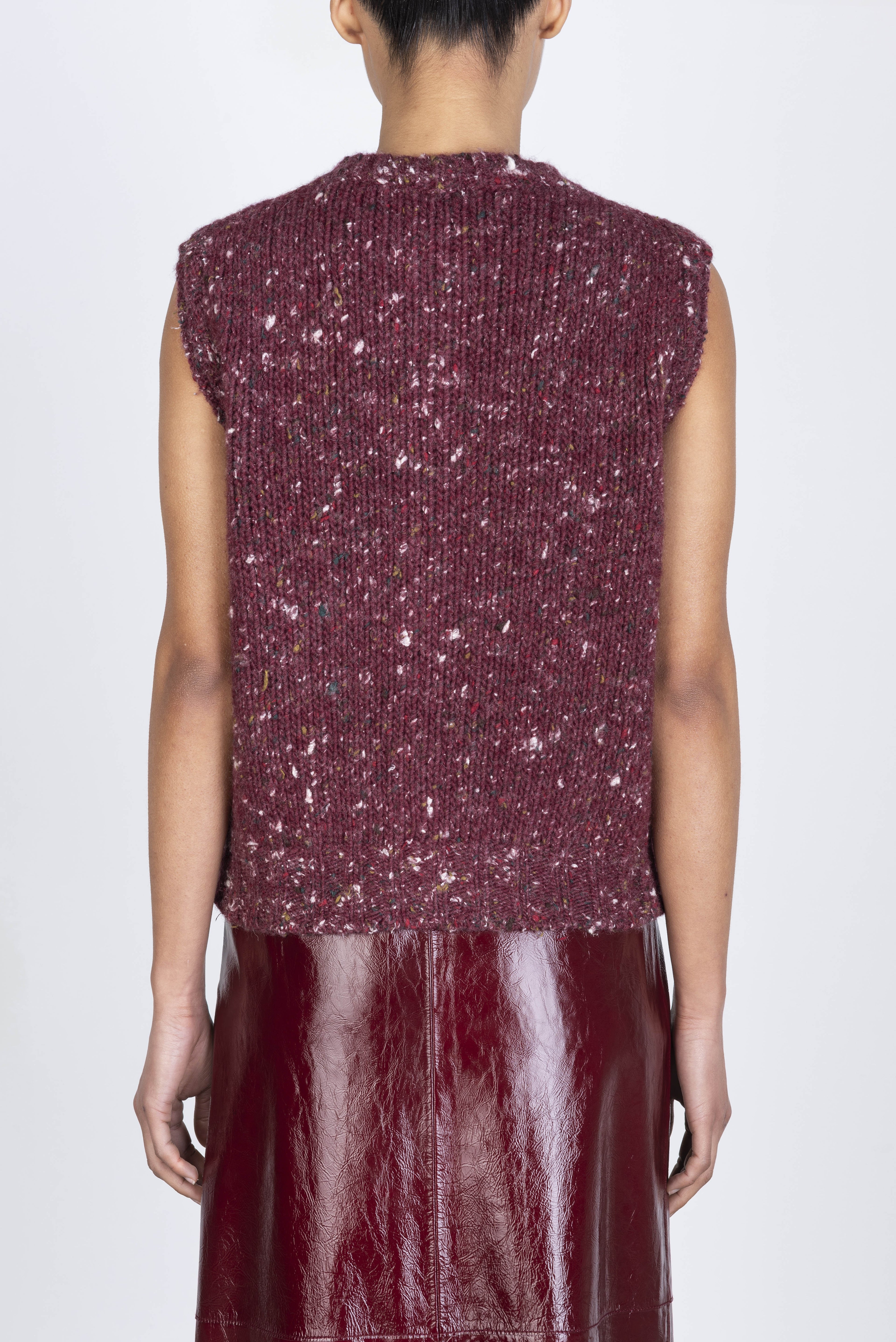Alysi Knitted Tweed Vest