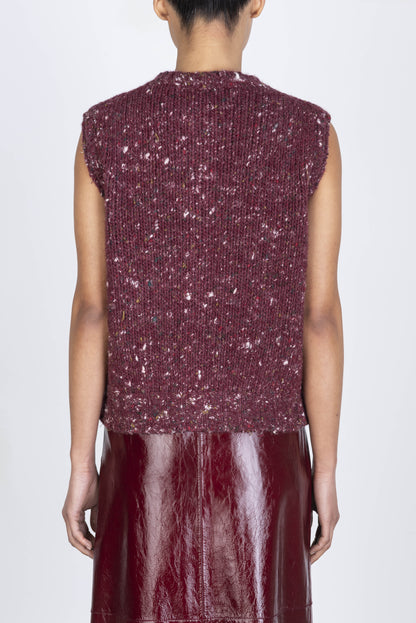 Alysi Knitted Tweed Vest