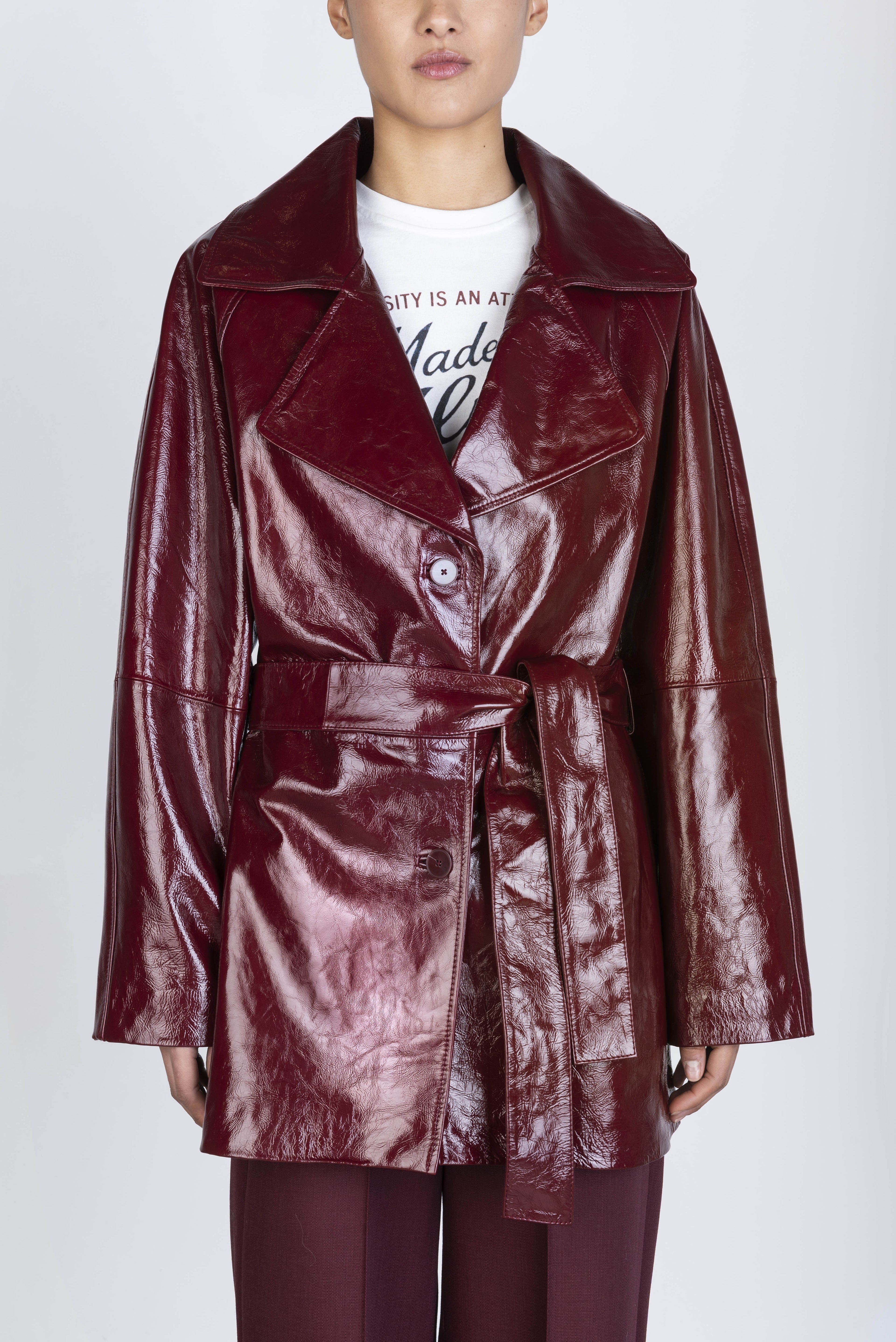 Alysi Patent Leather Coat