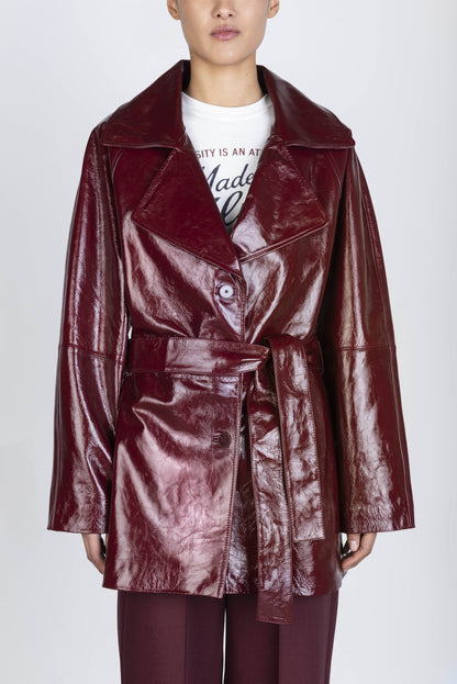 Alysi Patent Leather Coat