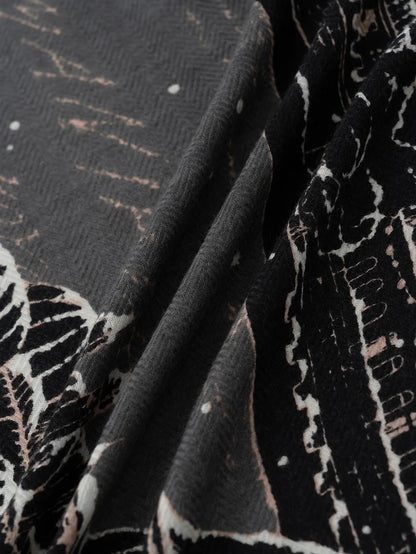 Manipuri Stole Golden Night Shawl 120x120 black
