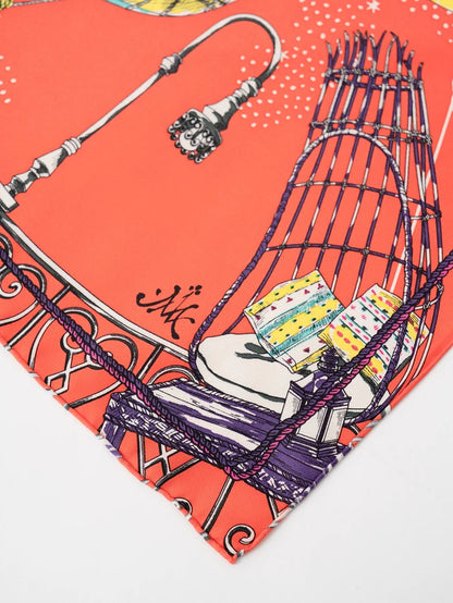 Manipuri Balloon Sky scarf 88x88 orange