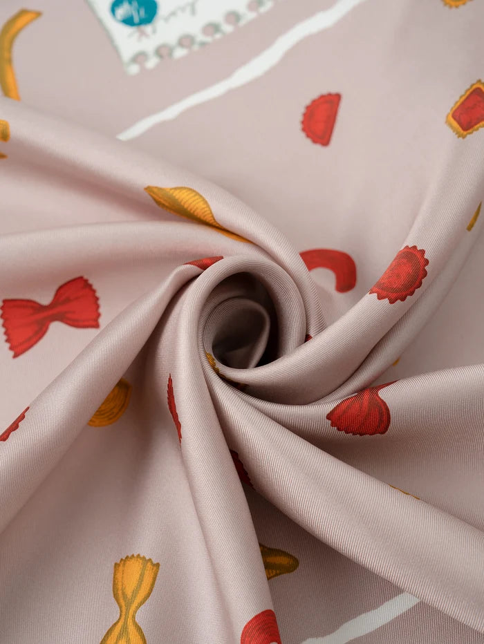 Manipuri Ravioli scarf 88x88 Light Grey