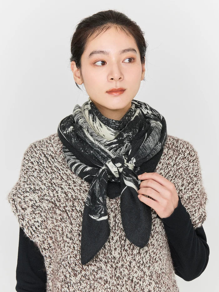 Manipuri Stole Sunny Mountain Shawl 120x120 black