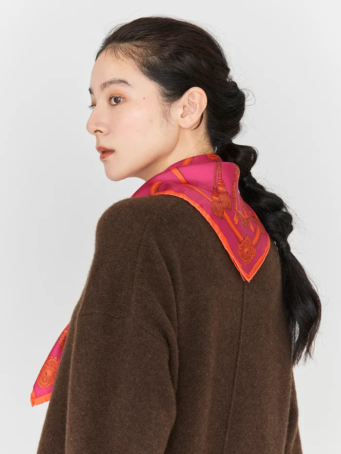 Manipuri Square Belt scarf 65x65 red