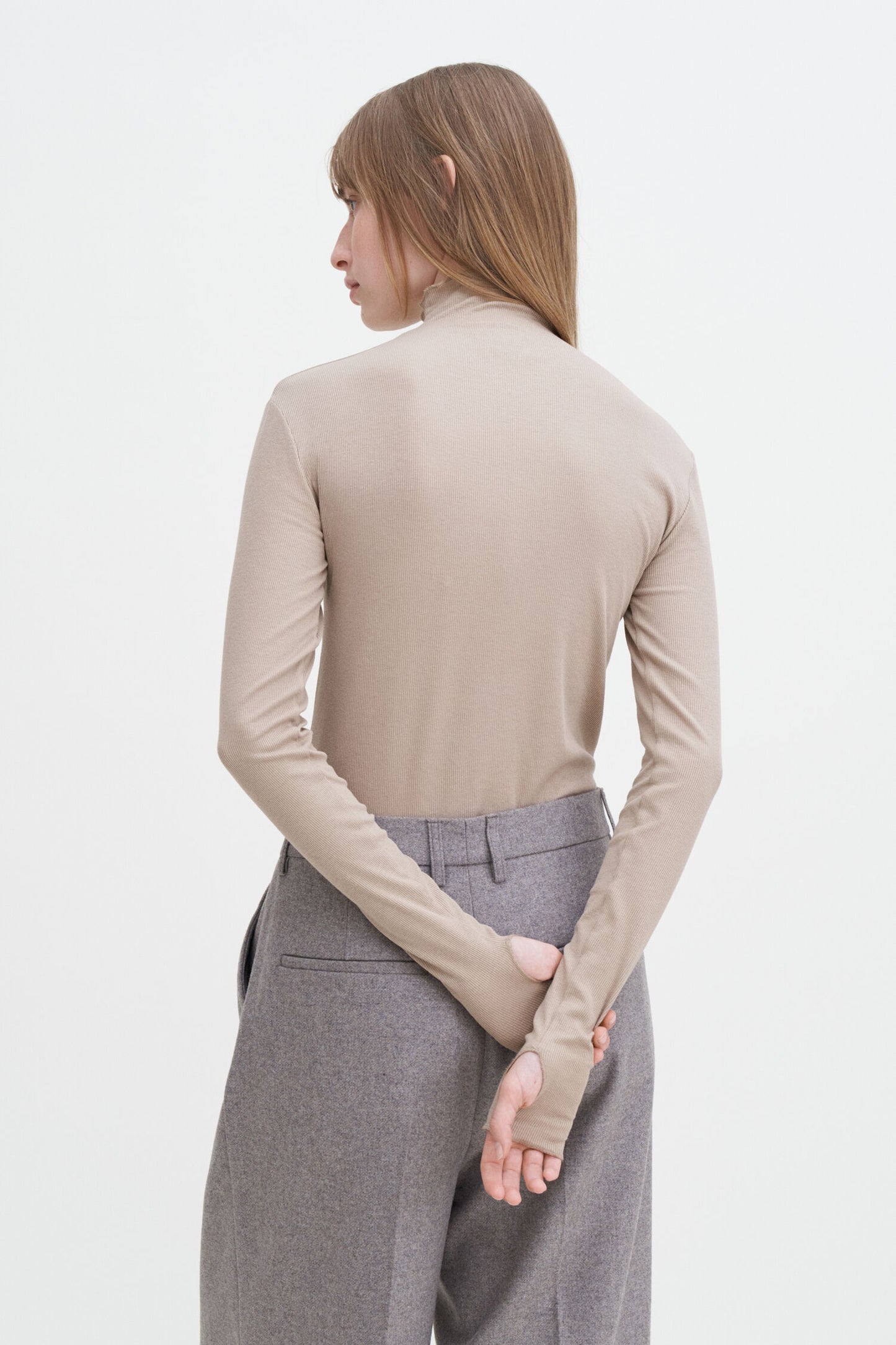 Filippa K Rib Mock Neck Top 28976