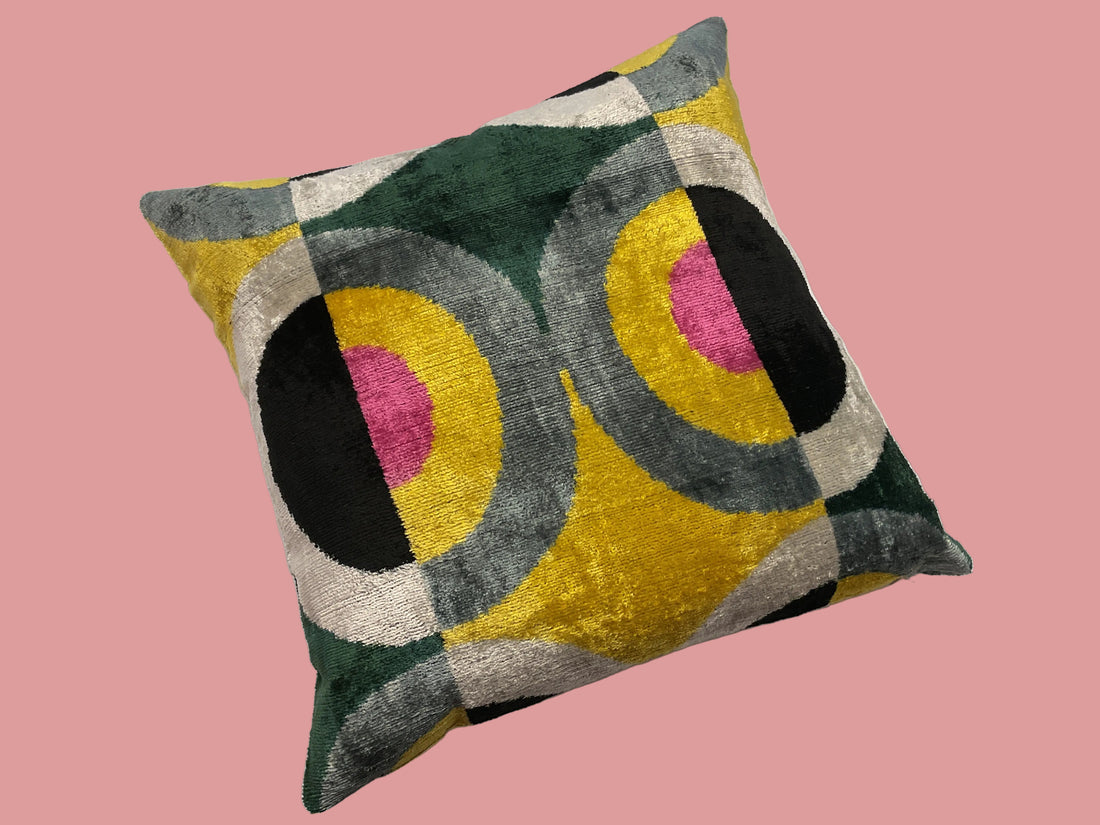 Velvet Cushion Half Circles 50X50