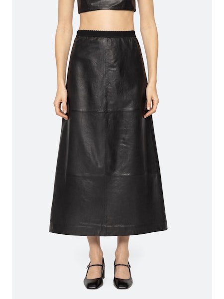 SEA NY Lucie Leather Skirt