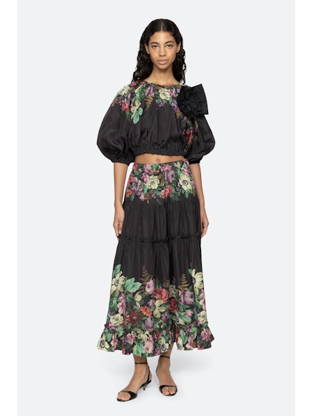 SEA NY Viktoria Bubble Cropped Top