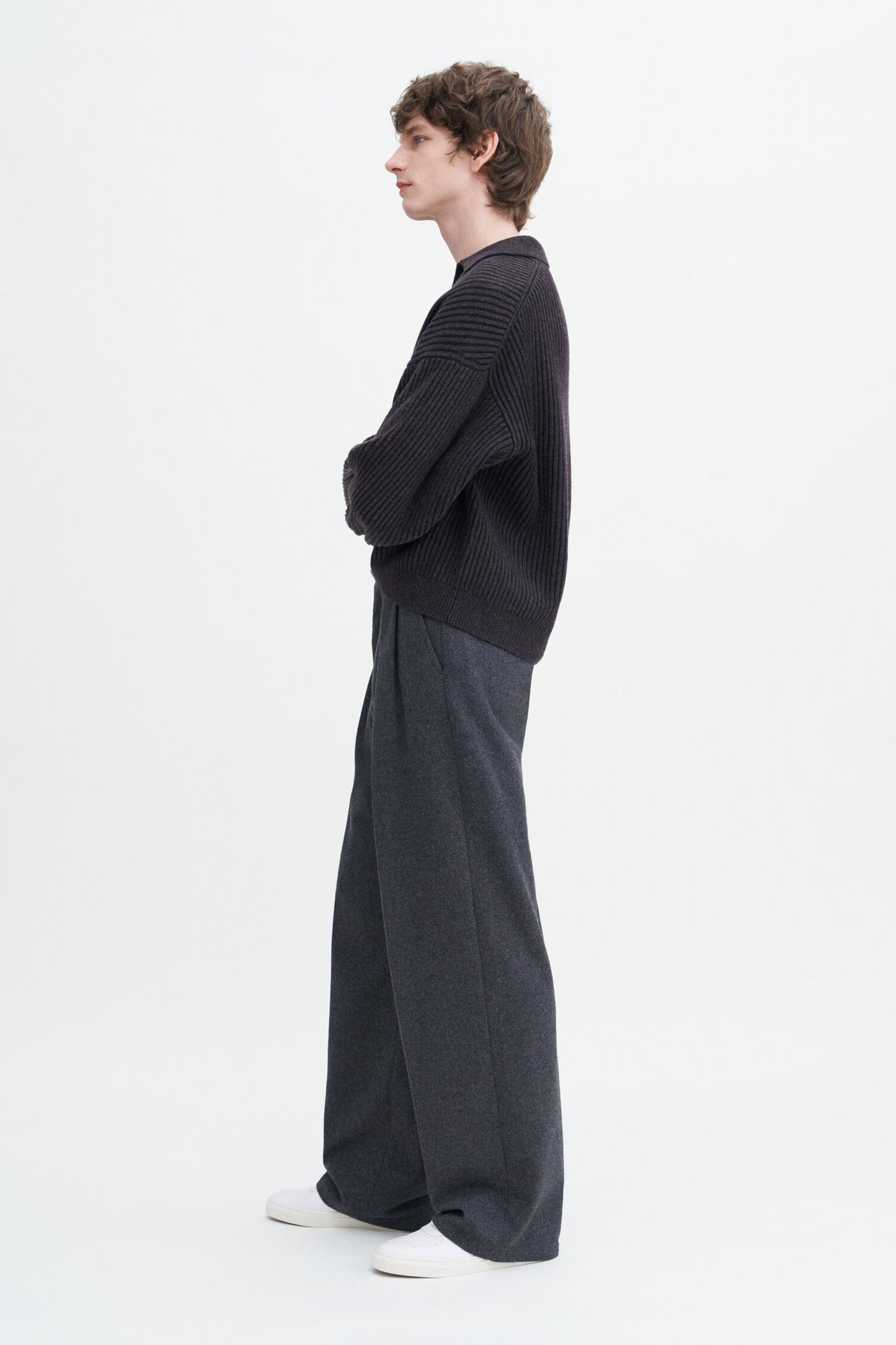 Filippa K Oversized Pleated Wool Trousers 30583