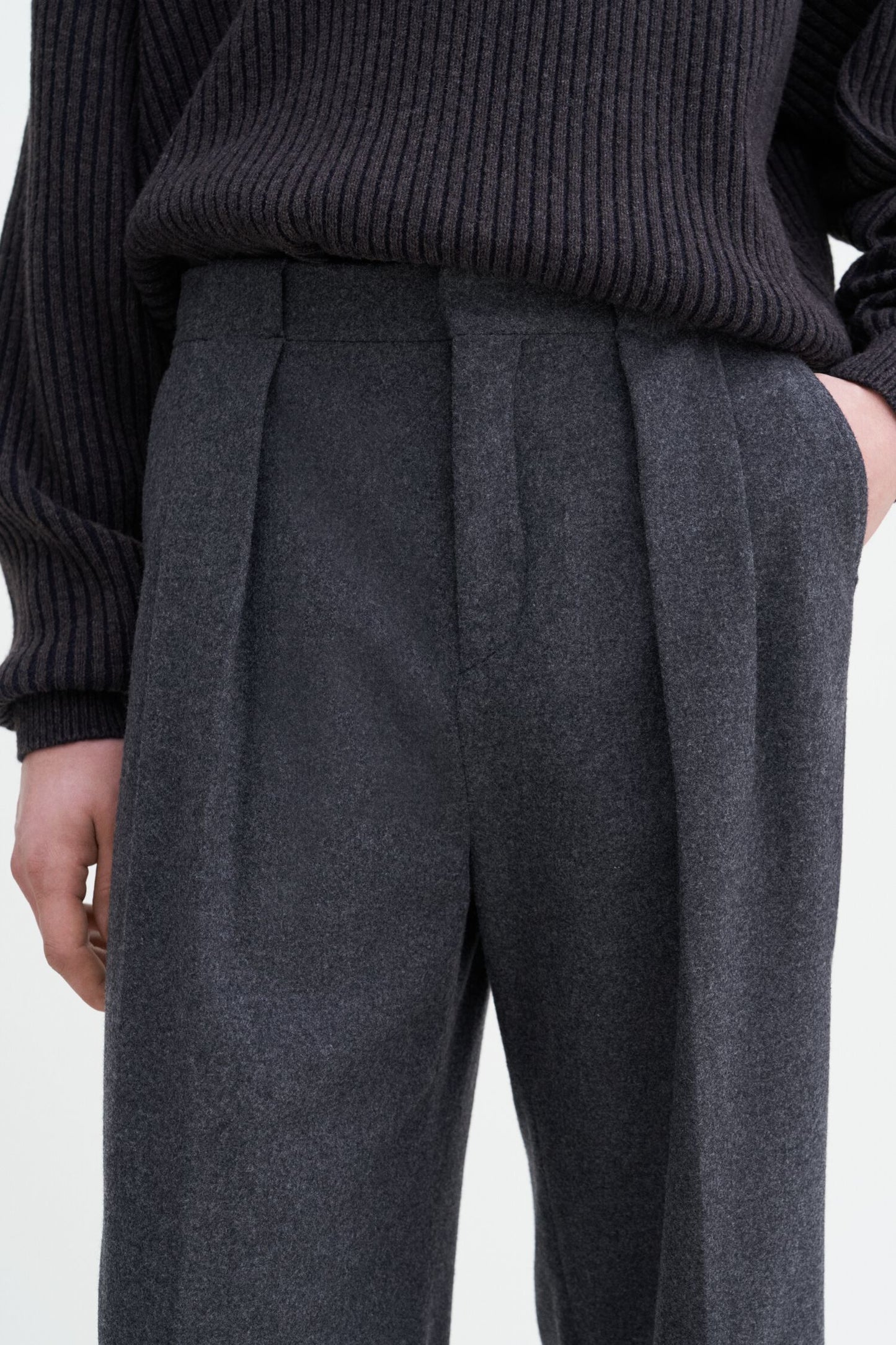 Filippa K Oversized Pleated Wool Trousers 30583