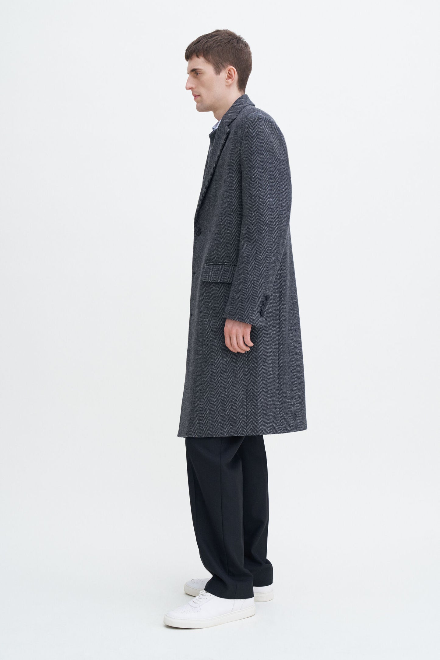 Filippa K Relaxed Wool Crombie Coat 30859