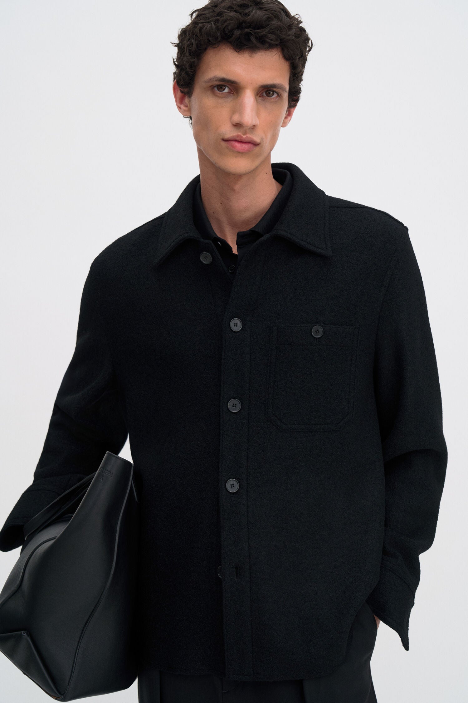 Filippa K Stretch Boiled Wool Shirt Jacket