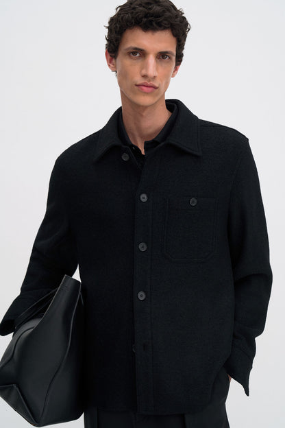 Filippa K Stretch Boiled Wool Shirt Jacket
