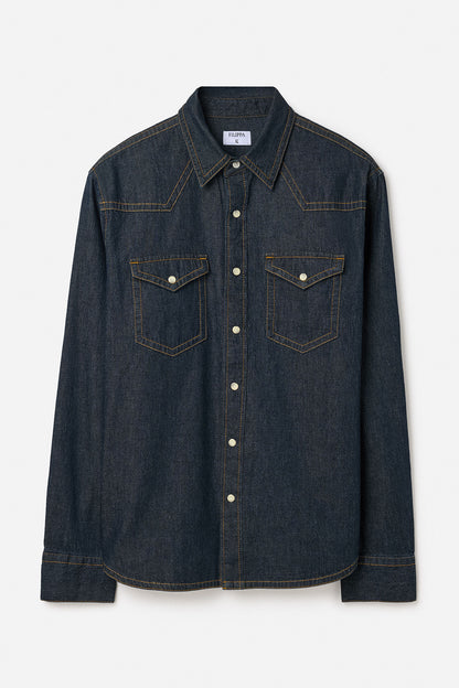 Filippa K Cotton Western Denim Shirt