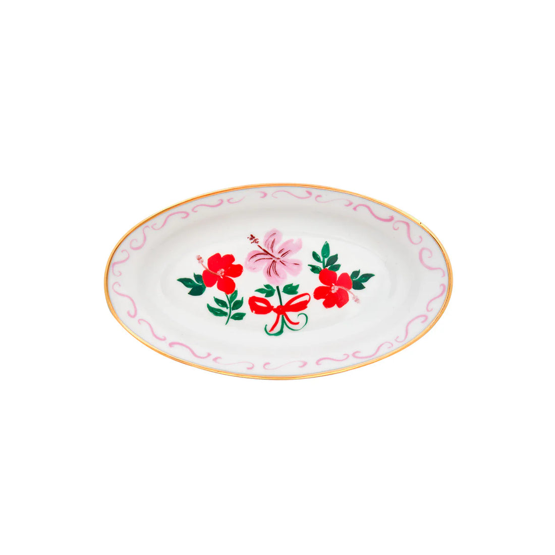 BITOSSI HOME Oval Tray Flower Bow