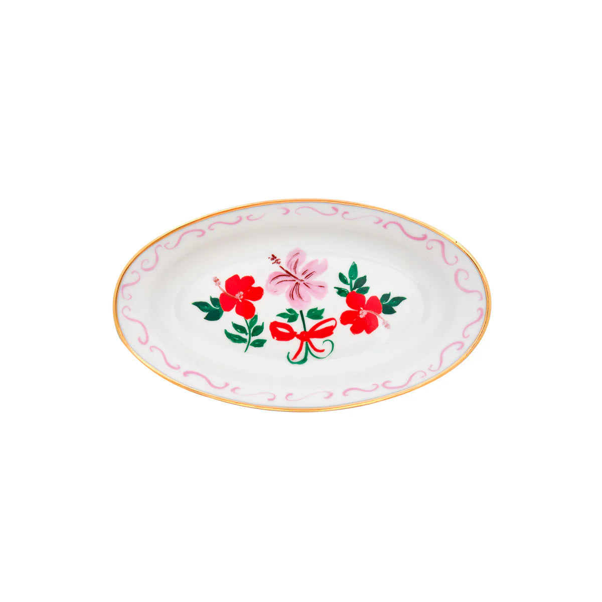 BITOSSI HOME Oval Tray Flower Bow