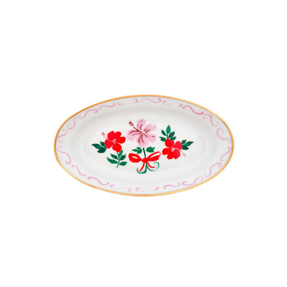 BITOSSI HOME Oval Tray Flower Bow