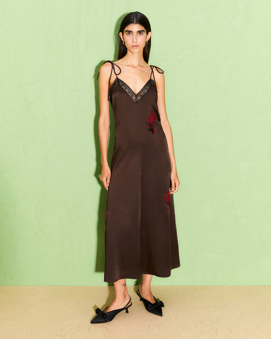 Beatrice Embroidery Slip Dress 6214