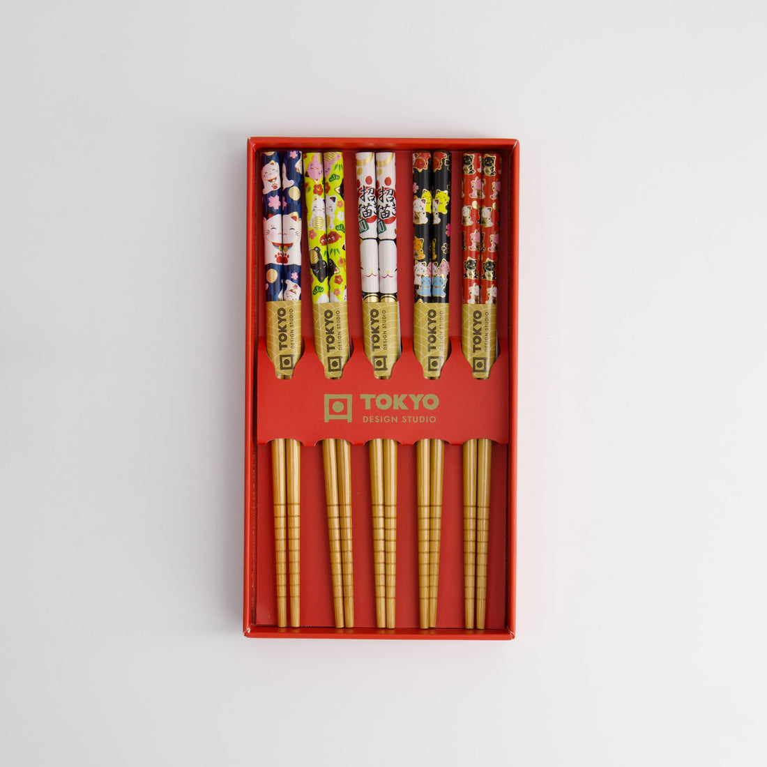 Tokyo Design Studio Children Chopstick Giftset Lucky Cats