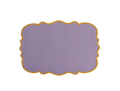 BITOSSI HOME Set 2 Scalloped Palcemats LILAC ocra