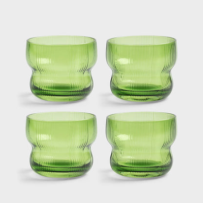 &amp;Klevering Glass Circus green set of 4