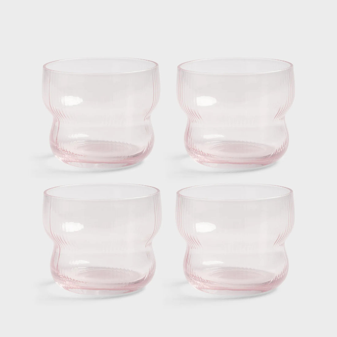 &amp;Klevering Glass Circus pink set of 4