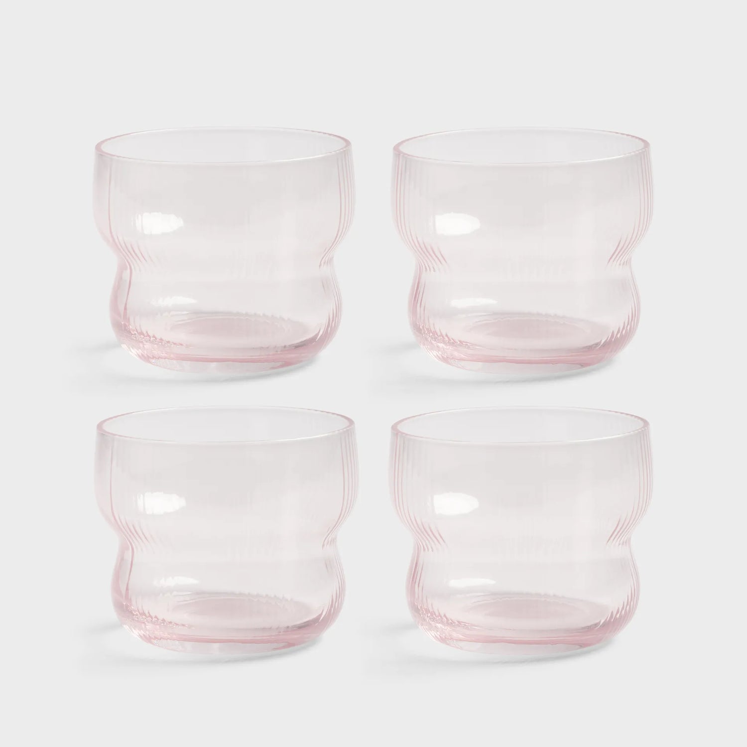 &amp;Klevering Glass Circus pink set of 4